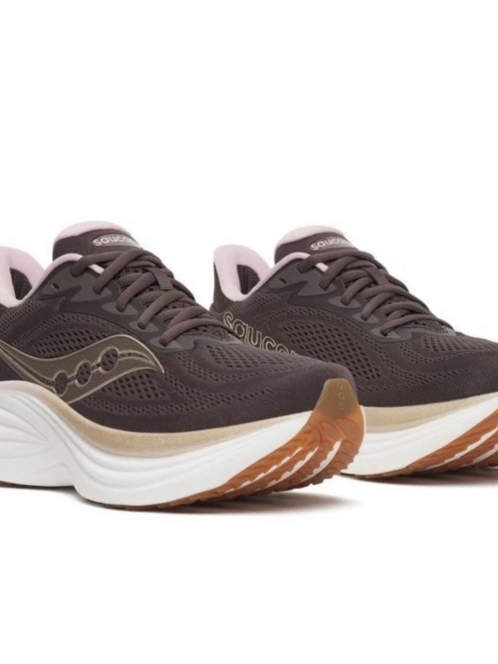 Saucony Triumph 24 Women’s Brown and White Neutral-Run Sneakers
